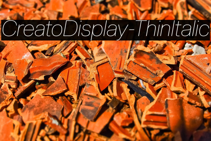CreatoDisplay-ThinItalic Example 1