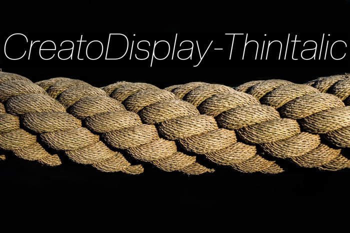 CreatoDisplay-ThinItalic Example 2