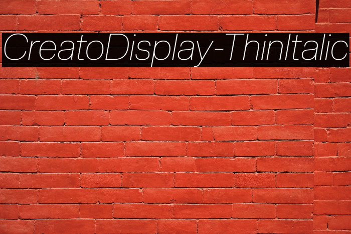 CreatoDisplay-ThinItalic Example 3