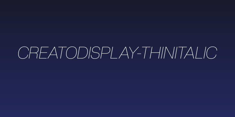 CreatoDisplay-ThinItalic Social Header