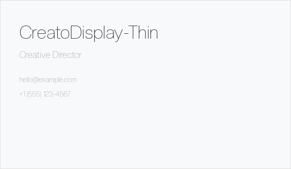 CreatoDisplay-Thin Business Card