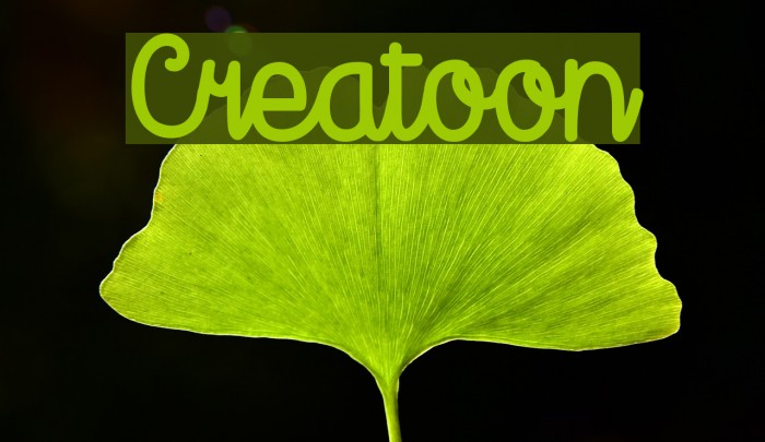 Creatoon Font examples