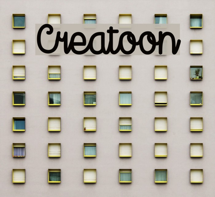 Creatoon Font examples