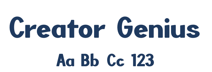 Creator Genius Font Preview
