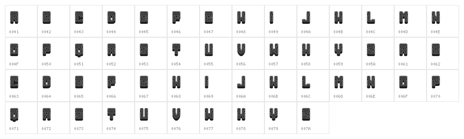 Creator Regular Character Map