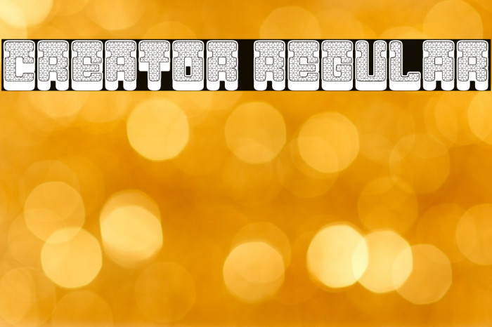 Creator Regular Font examples