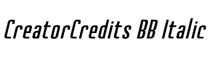 CreatorCredits BB Italic  免费字体下载