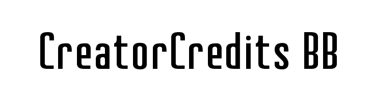 CreatorCredits BB  Descarca Fonturi Gratis