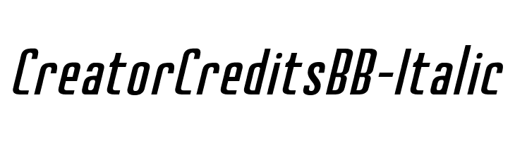 CreatorCreditsBB-Italic  フリーフォントのダウンロード