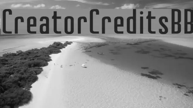 CreatorCreditsBB Font examples