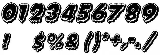 Creature Feature Font OTHER CHARS