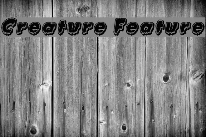 Creature Feature Font examples