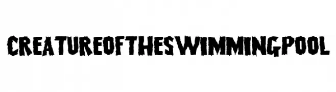Creature of the swimming pool 字体