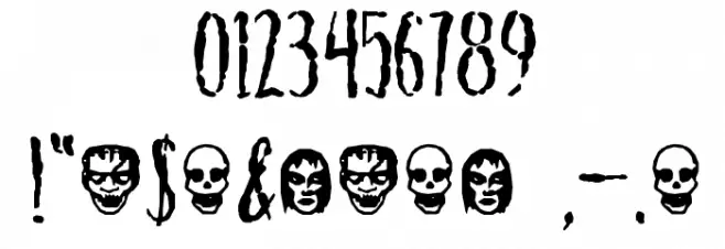 Creature Font OTHER CHARS