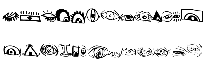 CreatureBuilderEyes Font LOWERCASE