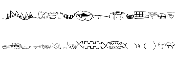 CreatureBuilderMouths Schriftart Kleinbuchstaben