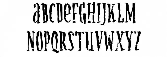 Creature Schriftart Kleinbuchstaben