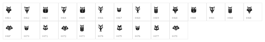 Creatures with Horns Regular Character Map