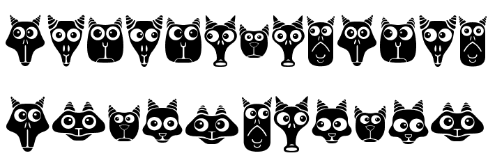 Creatures with Horns Regular Font LOWERCASE