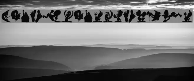 CreaturesShadows Font examples