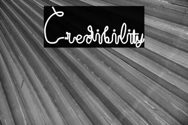 Credibility Font examples
