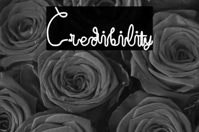 Credibility Font examples