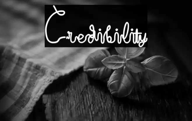 Credibility Font examples