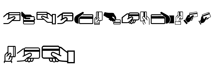 Credit Card Regular Font OTHER CHARS