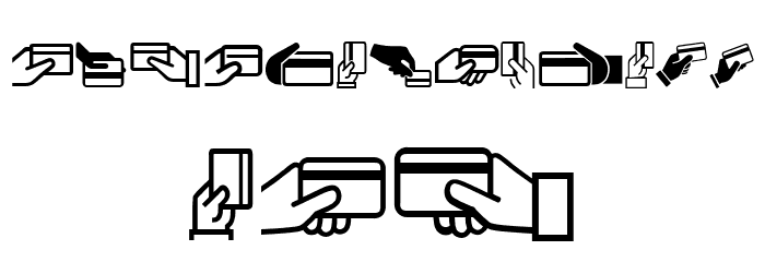 Credit Card Regular Font LOWERCASE