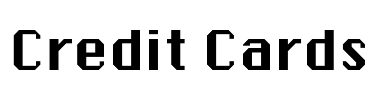 Credit Cards  Frei Schriftart Herunterladen