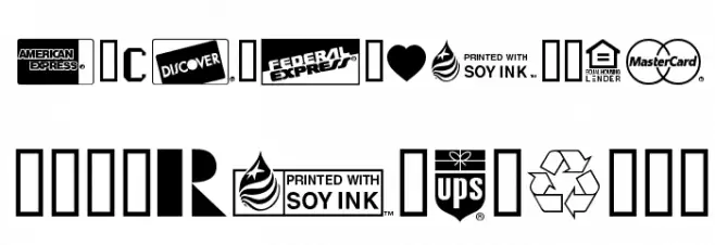 Credit Cards Font Litere mari