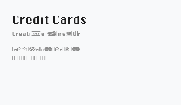 Credit Cards Business Card