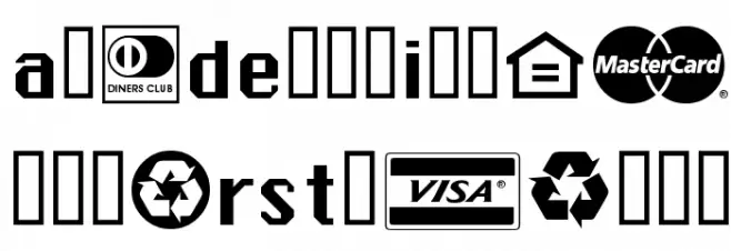 Credit Cards خط أحرف صغيرة