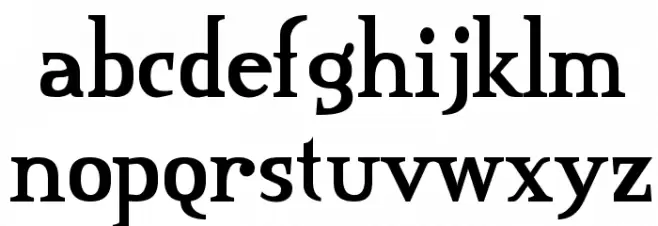 Credit River Schriftart Kleinbuchstaben