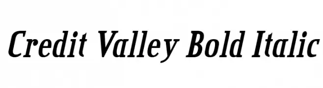 Credit Valley Bold Italic  नि: शुल्क फ़ॉन्ट्स डाउनलोड