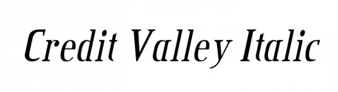 Credit Valley Italic  Frei Schriftart Herunterladen