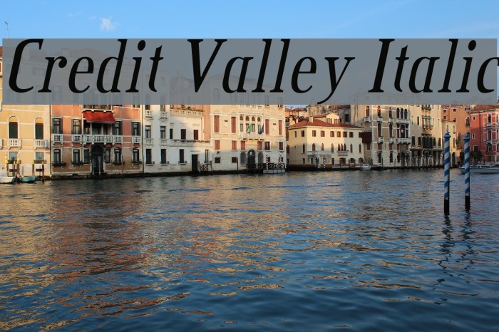 Credit Valley Italic Font examples