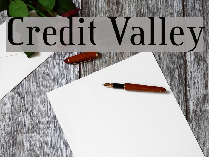 Credit Valley Font examples