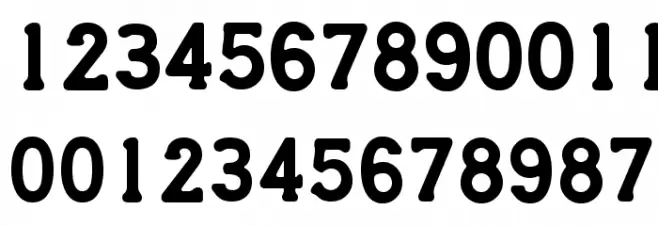 CreditCard フォント 小文字