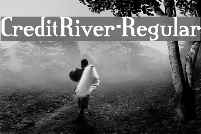 CreditRiver-Regular Font examples