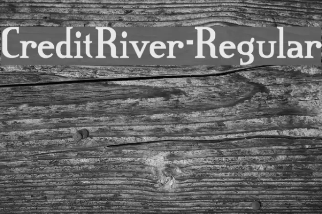 CreditRiver-Regular Font examples