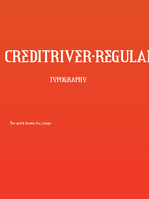 CreditRiver-Regular Poster