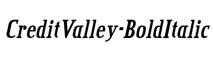 CreditValley-BoldItalic Font