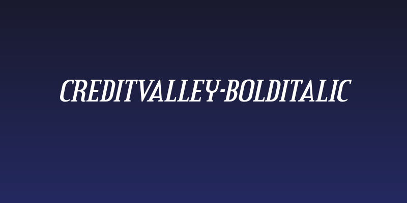 CreditValley-BoldItalic Social Header