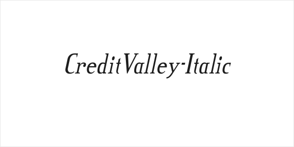 CreditValley-Italic Logo