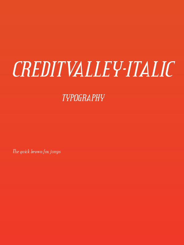 CreditValley-Italic Poster