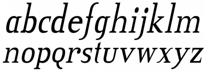 CreditValley-Italic Caratteri MINUSCOLO
