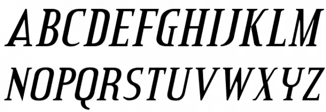 CreditValley-Italic Caratteri MAIUSCOLE