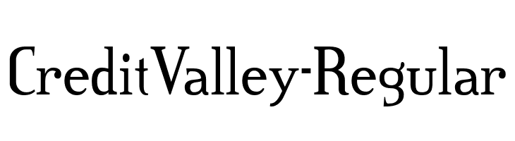 CreditValley-Regular  Frei Schriftart Herunterladen