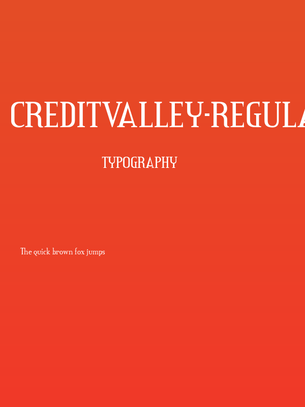 CreditValley-Regular Poster